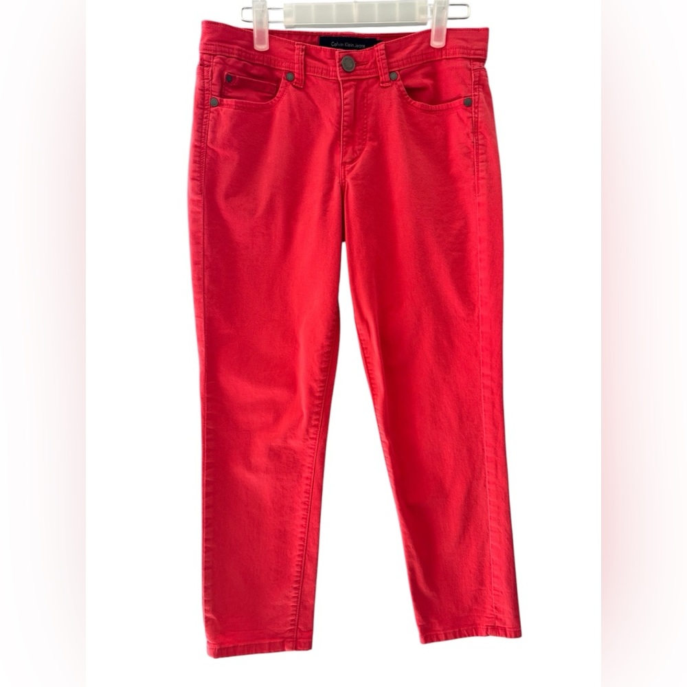 Calvin Klein Skinny Crop Jeans Women’s Size 6 Hot Pink Stretch